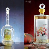 天津龙瓶加工企业|宏艺玻璃制品公司厂价订购内画酒瓶